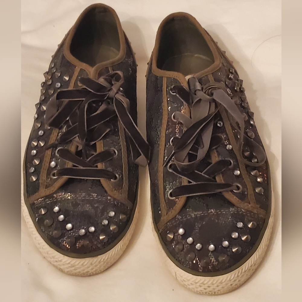 ASH -size 40/10-Vox Camouflage Studded Sneakers- Fashion Limited Edition